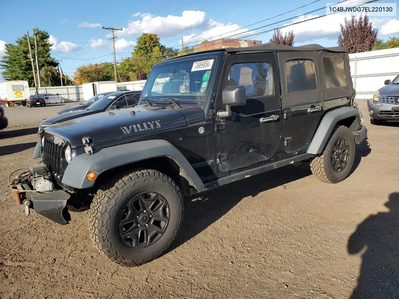 2014 Jeep Wrangler Unlimited Sport VIN: 1C4BJWDG7EL220130 Lot: 74989954