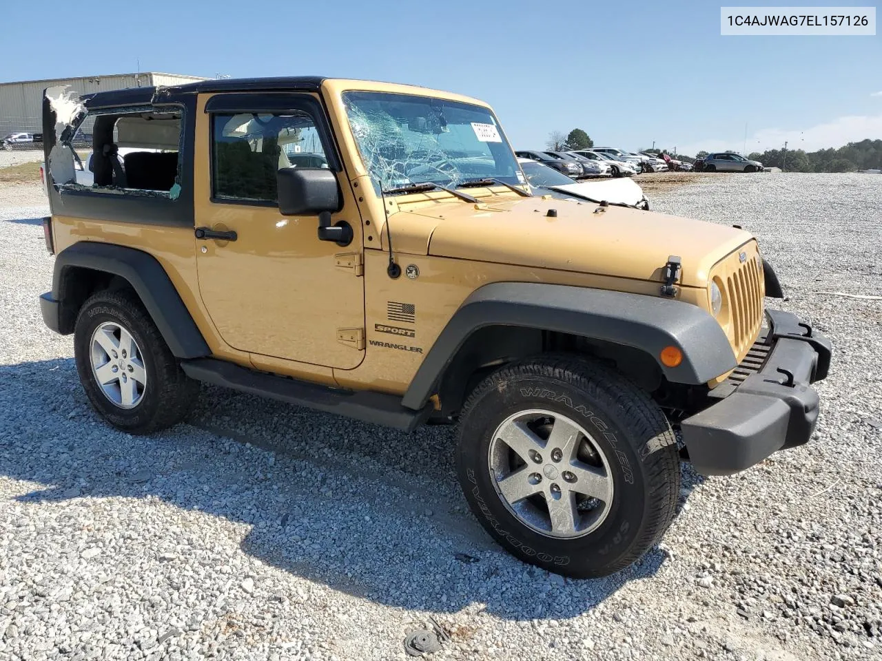 2014 Jeep Wrangler Sport VIN: 1C4AJWAG7EL157126 Lot: 75086734