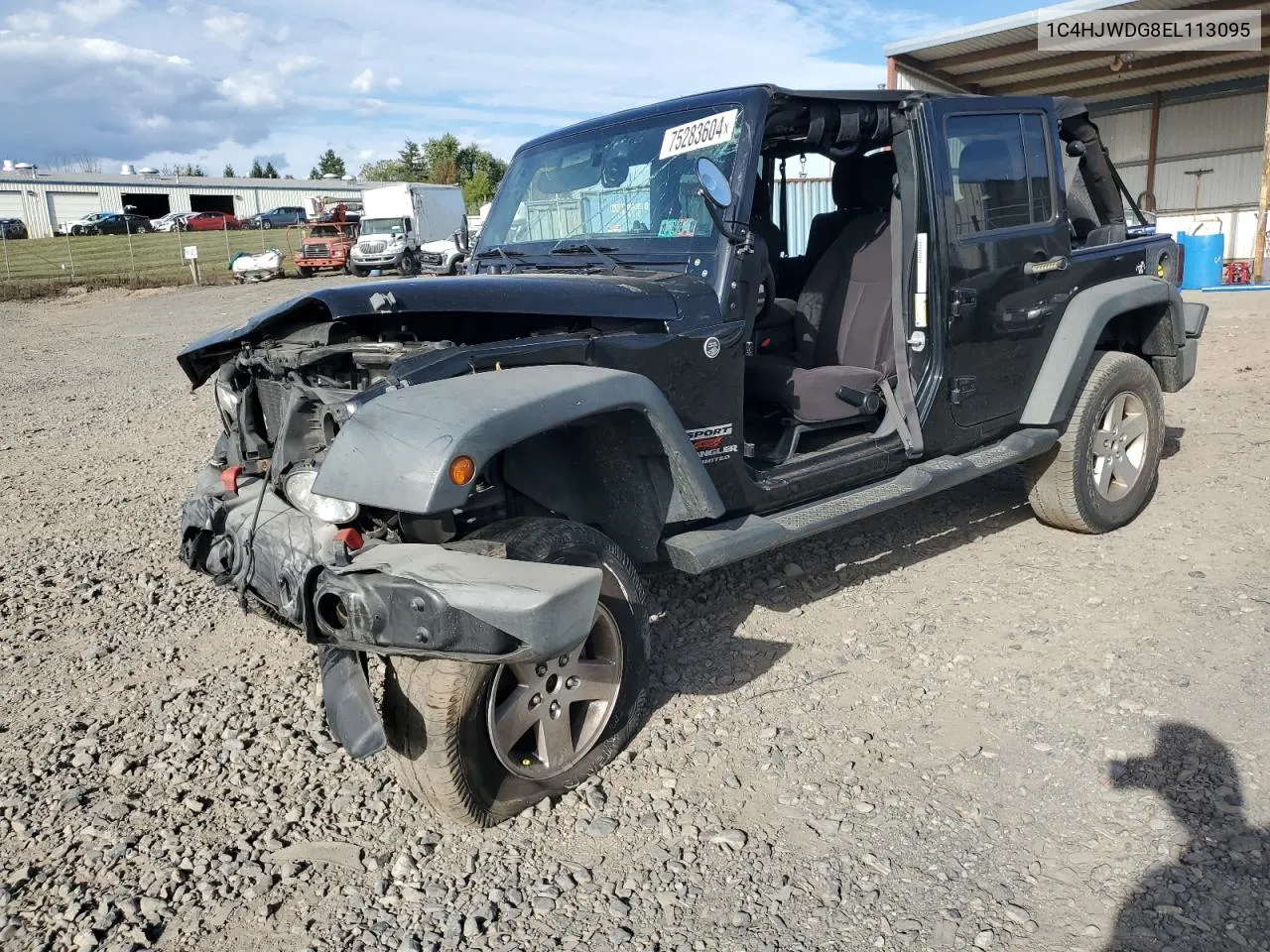 2014 Jeep Wrangler Unlimited Sport VIN: 1C4HJWDG8EL113095 Lot: 75283604