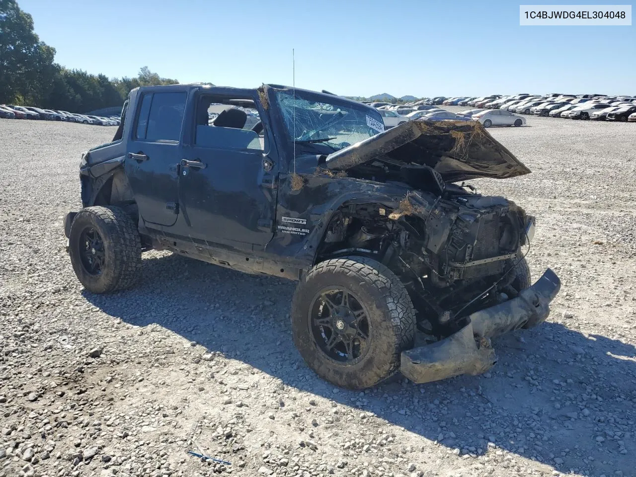 2014 Jeep Wrangler Unlimited Sport VIN: 1C4BJWDG4EL304048 Lot: 75342694