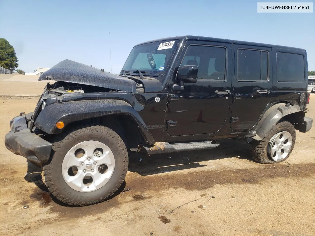 2014 Jeep Wrangler Unlimited Sahara VIN: 1C4HJWEG3EL254851 Lot: 75344954