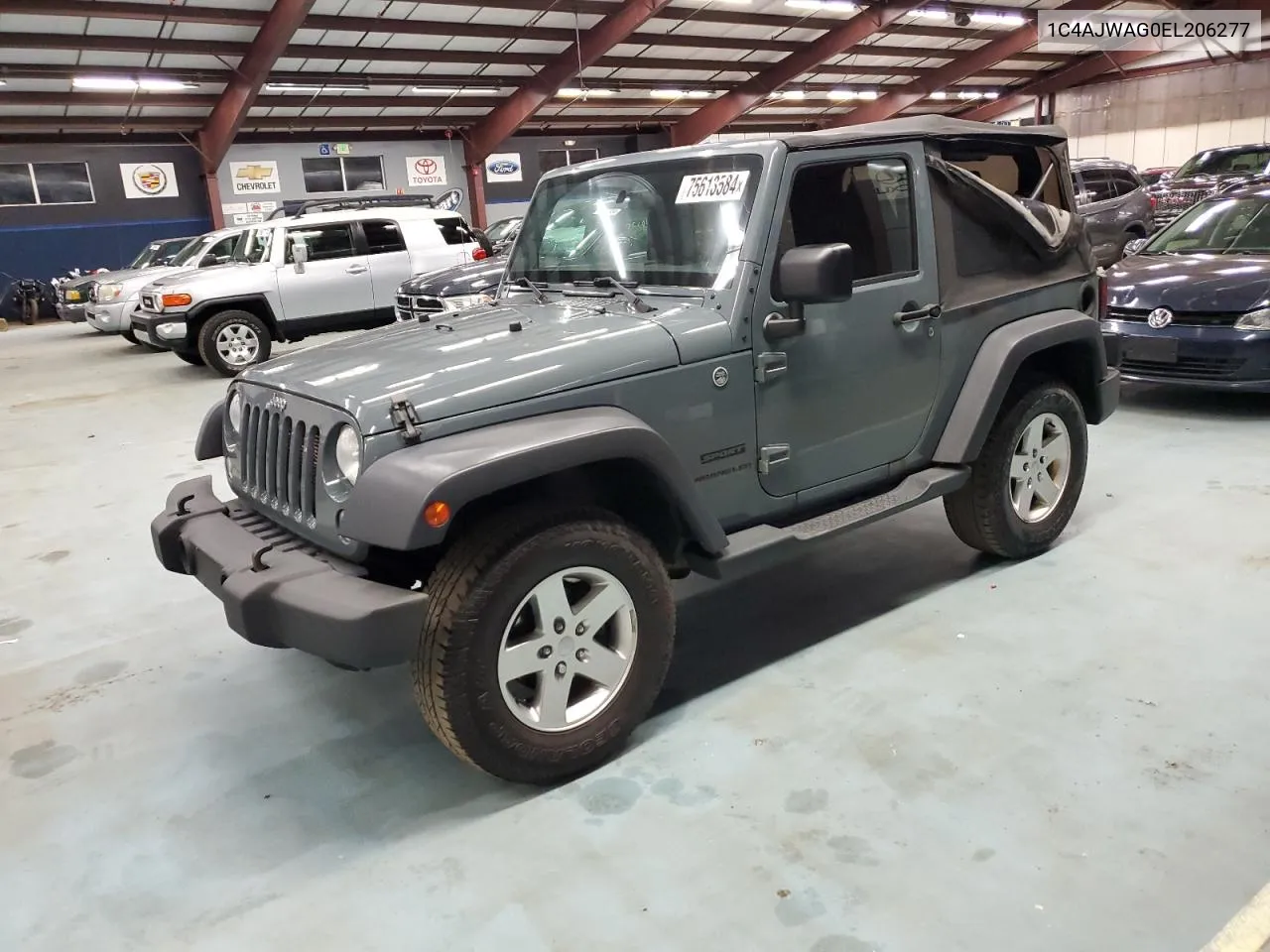 2014 Jeep Wrangler Sport VIN: 1C4AJWAG0EL206277 Lot: 75613584