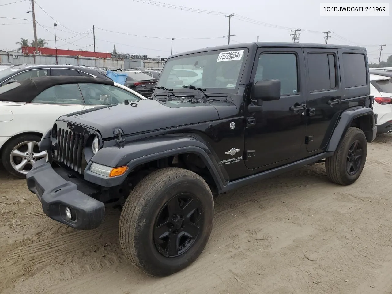 2014 Jeep Wrangler Unlimited Sport VIN: 1C4BJWDG6EL241969 Lot: 75728654