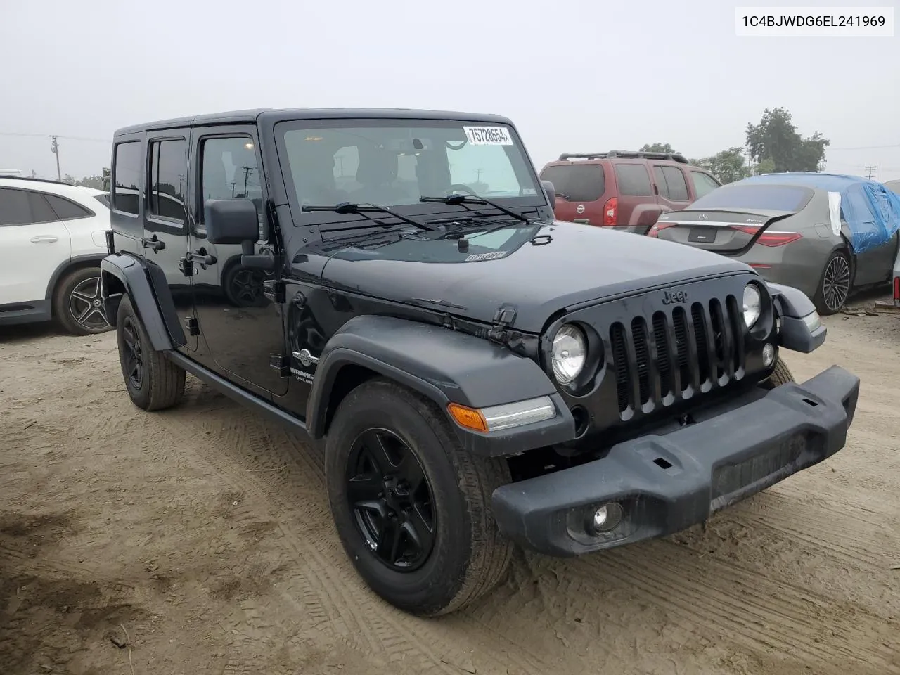 2014 Jeep Wrangler Unlimited Sport VIN: 1C4BJWDG6EL241969 Lot: 75728654