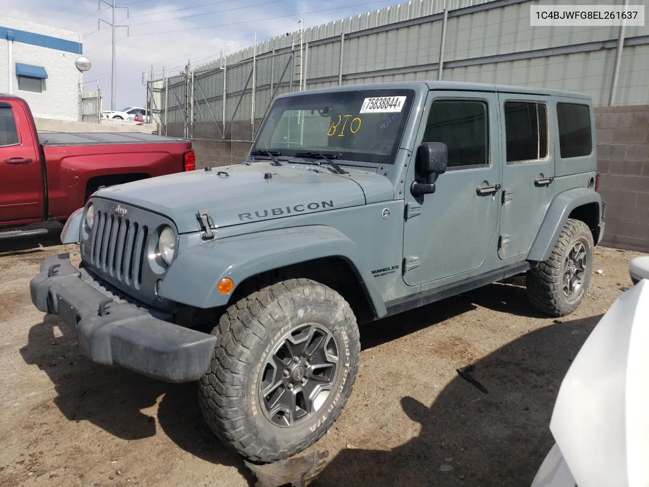 2014 Jeep Wrangler Unlimited Rubicon VIN: 1C4BJWFG8EL261637 Lot: 75838844