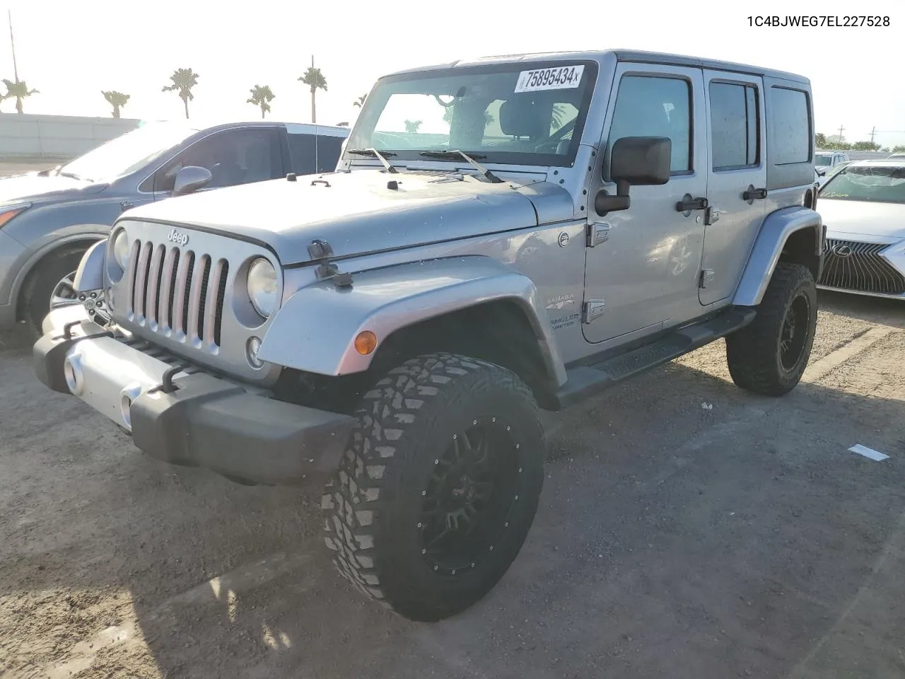 2014 Jeep Wrangler Unlimited Sahara VIN: 1C4BJWEG7EL227528 Lot: 75895434