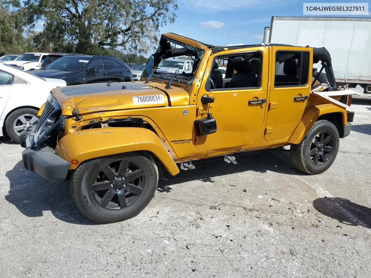 2014 Jeep Wrangler Unlimited Sahara VIN: 1C4HJWEG5EL327511 Lot: 76008834