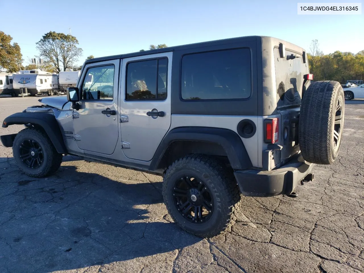 2014 Jeep Wrangler Unlimited Sport VIN: 1C4BJWDG4EL316345 Lot: 76400494