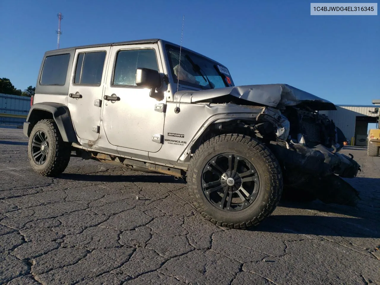 2014 Jeep Wrangler Unlimited Sport VIN: 1C4BJWDG4EL316345 Lot: 76400494