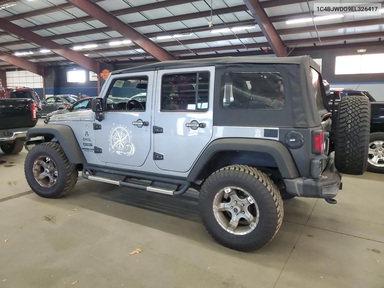 2014 Jeep Wrangler Unlimited Sport VIN: 1C4BJWDG9EL326417 Lot: 76510254