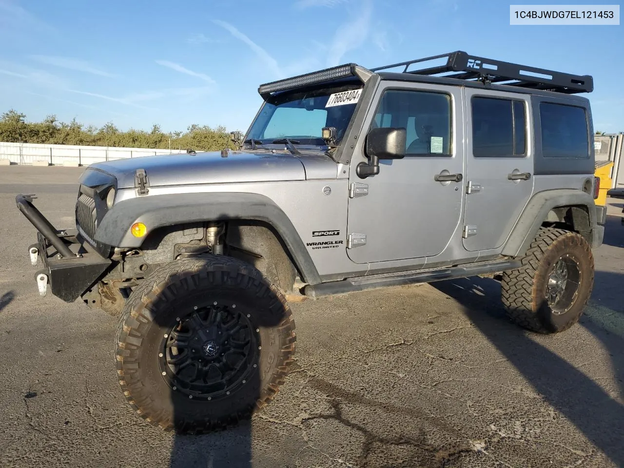 2014 Jeep Wrangler Unlimited Sport VIN: 1C4BJWDG7EL121453 Lot: 76603404