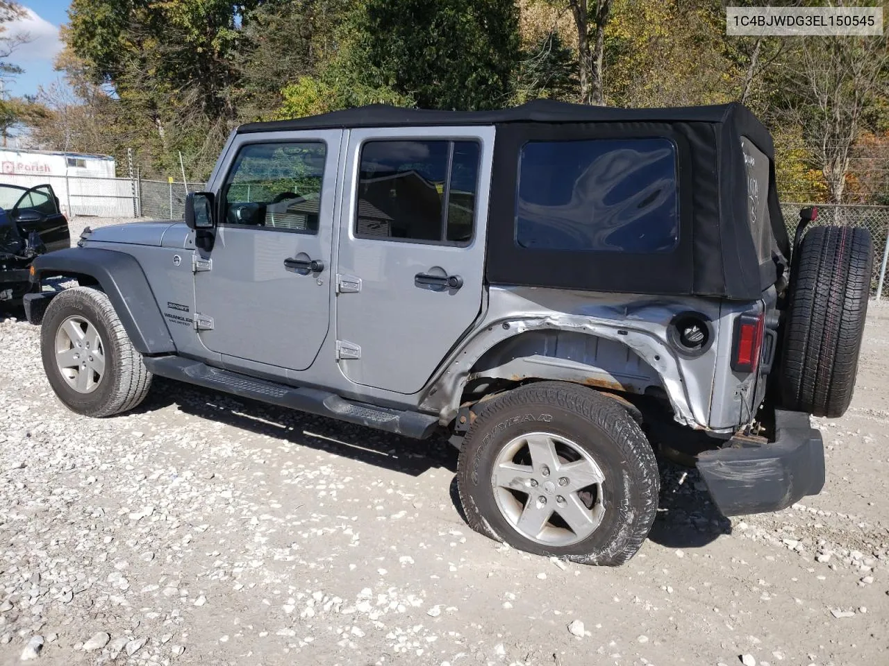 2014 Jeep Wrangler Unlimited Sport VIN: 1C4BJWDG3EL150545 Lot: 76884964