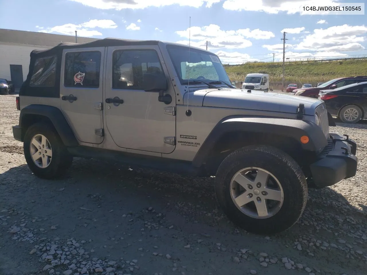 2014 Jeep Wrangler Unlimited Sport VIN: 1C4BJWDG3EL150545 Lot: 76884964