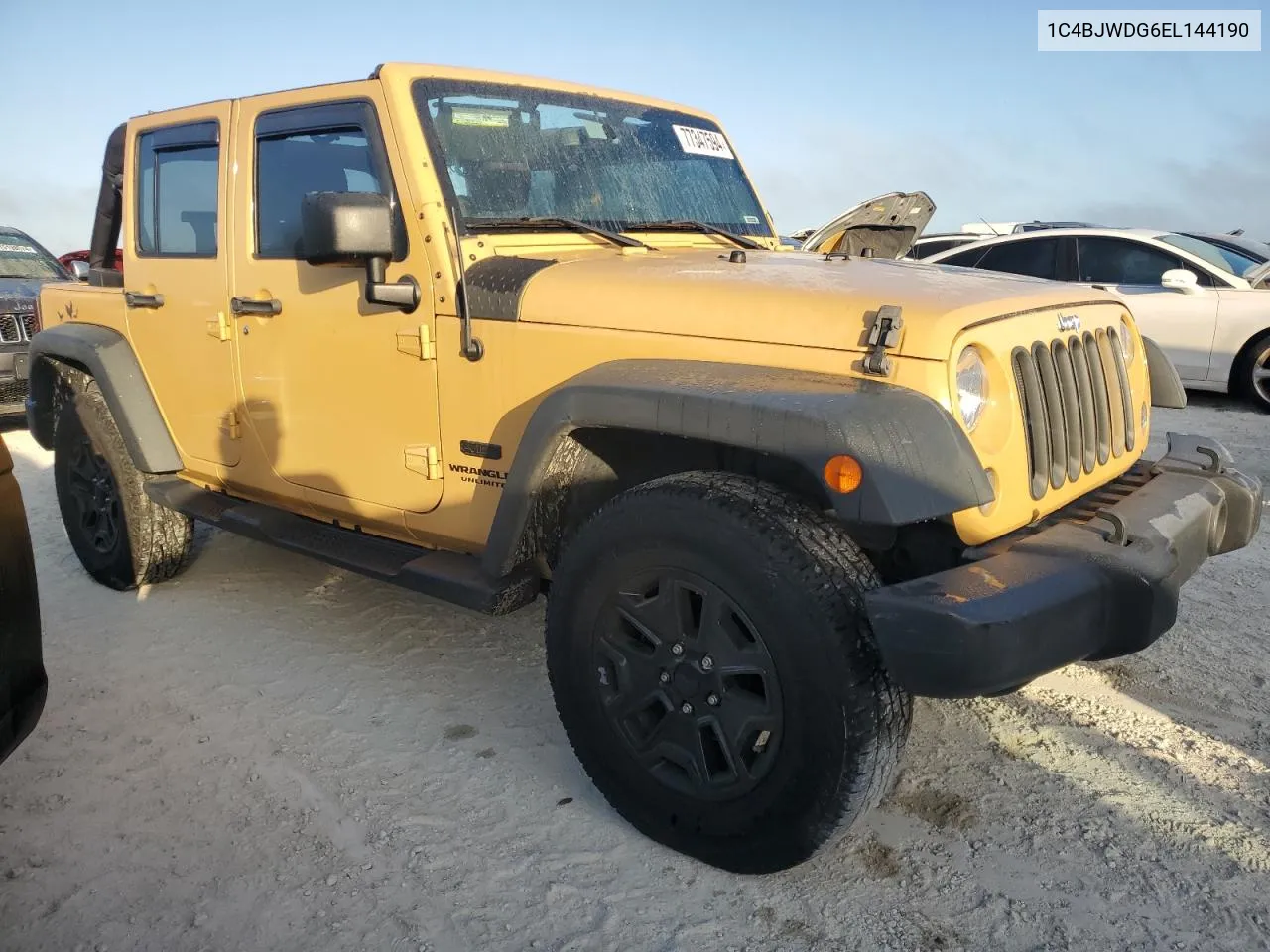 2014 Jeep Wrangler Unlimited Sport VIN: 1C4BJWDG6EL144190 Lot: 77347594