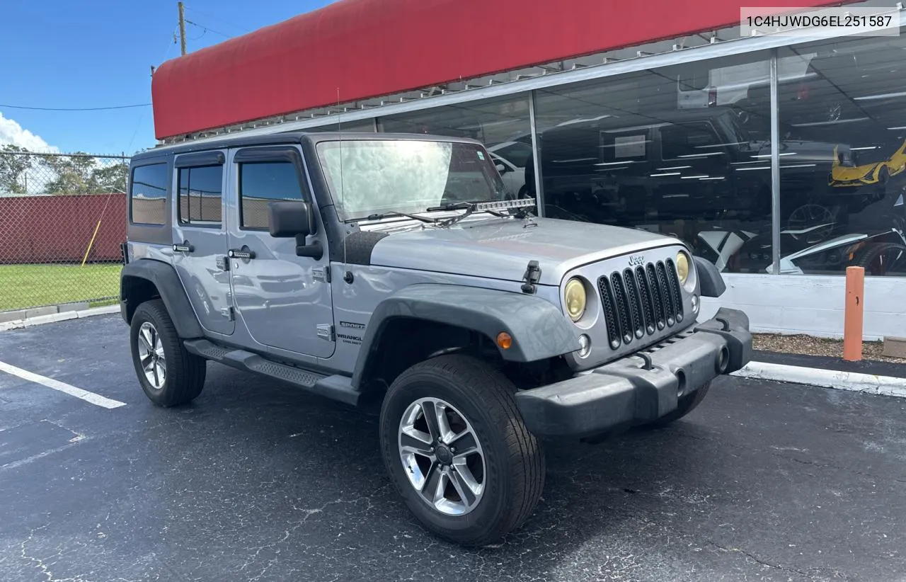 2014 Jeep Wrangler Unlimited Sport VIN: 1C4HJWDG6EL251587 Lot: 77434904