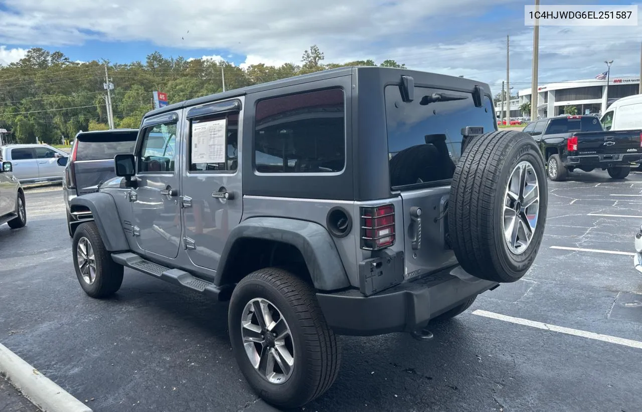 2014 Jeep Wrangler Unlimited Sport VIN: 1C4HJWDG6EL251587 Lot: 77434904