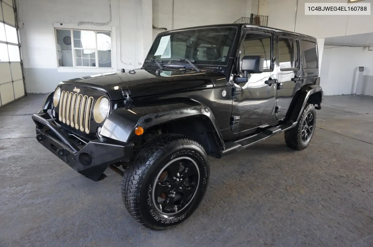 2014 Jeep Wrangler Unlimited Sahara VIN: 1C4BJWEG4EL160788 Lot: 77482874