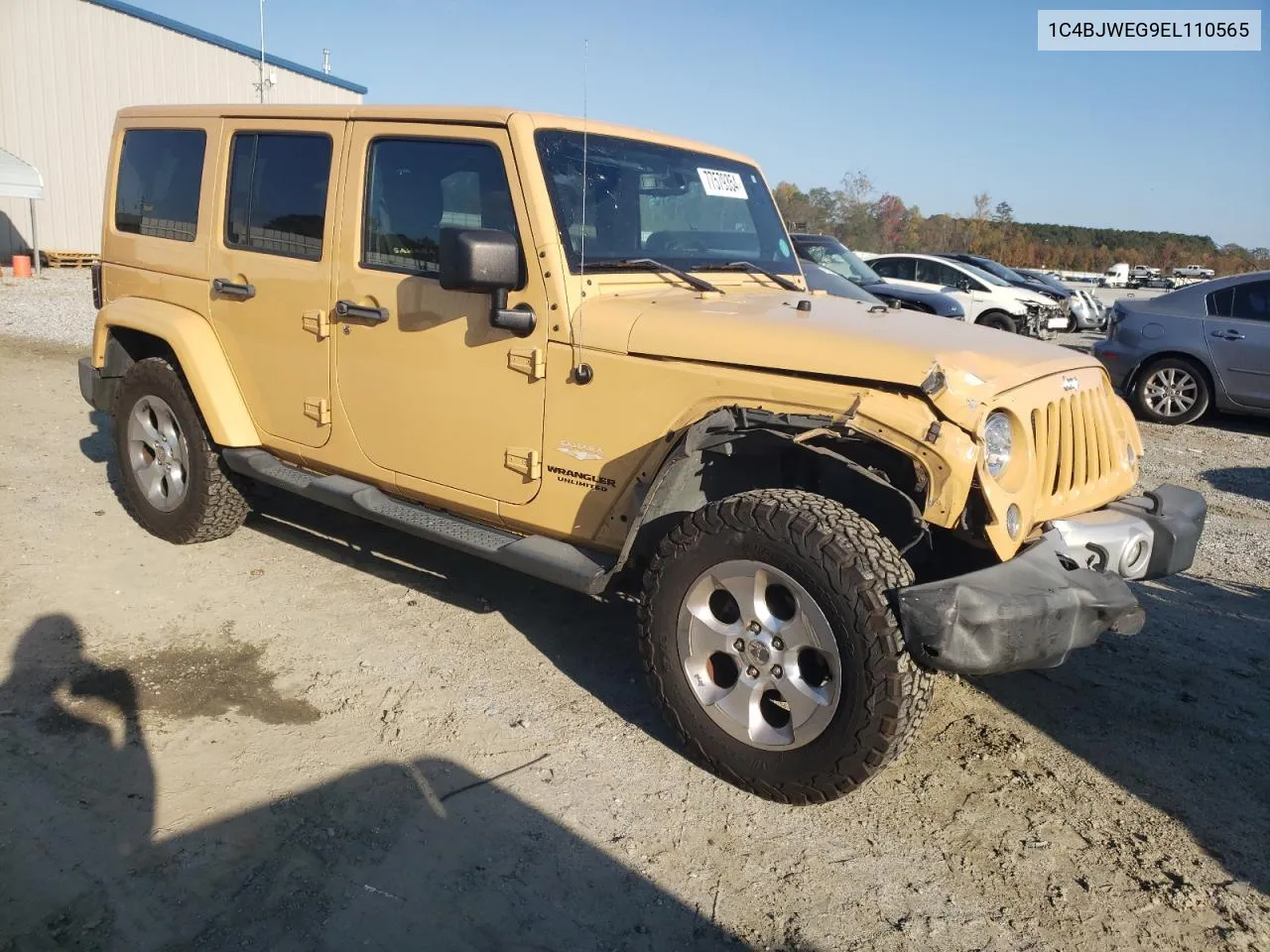 2014 Jeep Wrangler Unlimited Sahara VIN: 1C4BJWEG9EL110565 Lot: 77579354