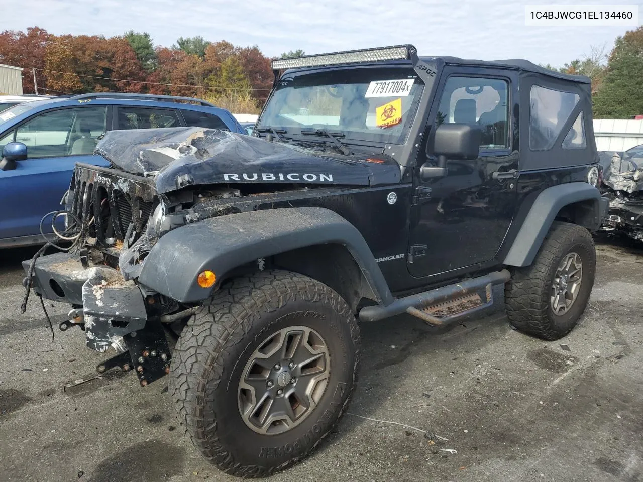 2014 Jeep Wrangler Rubicon VIN: 1C4BJWCG1EL134460 Lot: 77917004