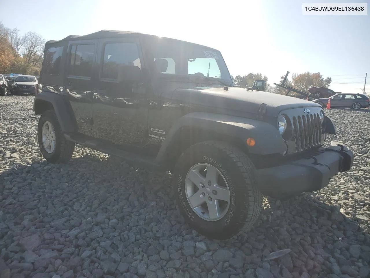 2014 Jeep Wrangler Unlimited Sport VIN: 1C4BJWDG9EL136438 Lot: 78124674