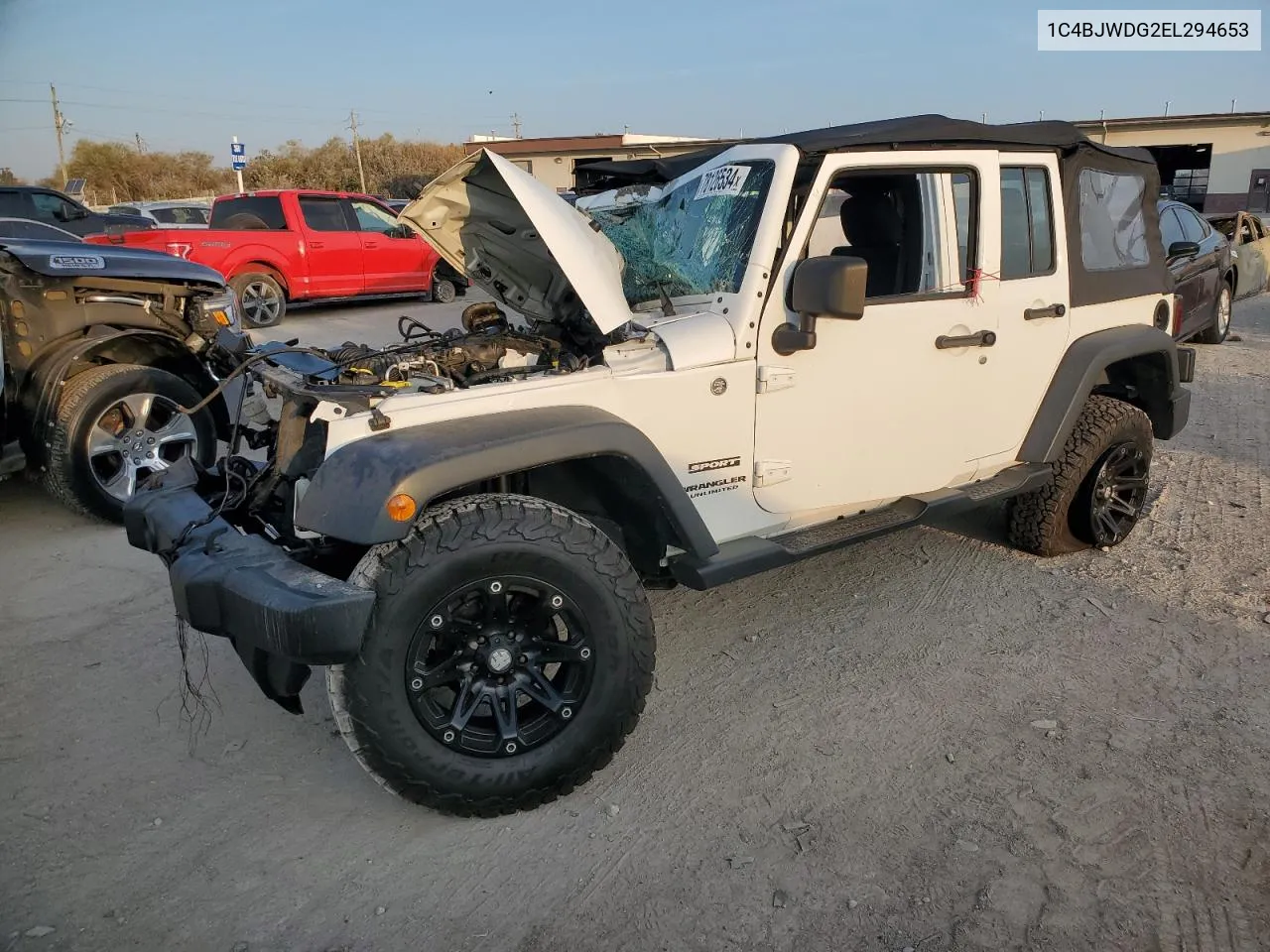 2014 Jeep Wrangler Unlimited Sport VIN: 1C4BJWDG2EL294653 Lot: 78126534