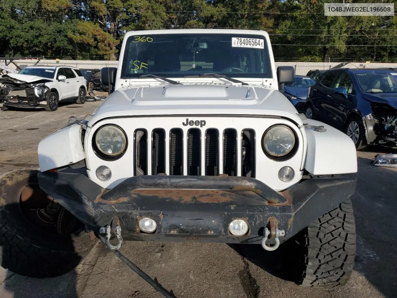 2014 Jeep Wrangler Unlimited Sahara VIN: 1C4BJWEG2EL196608 Lot: 78406564