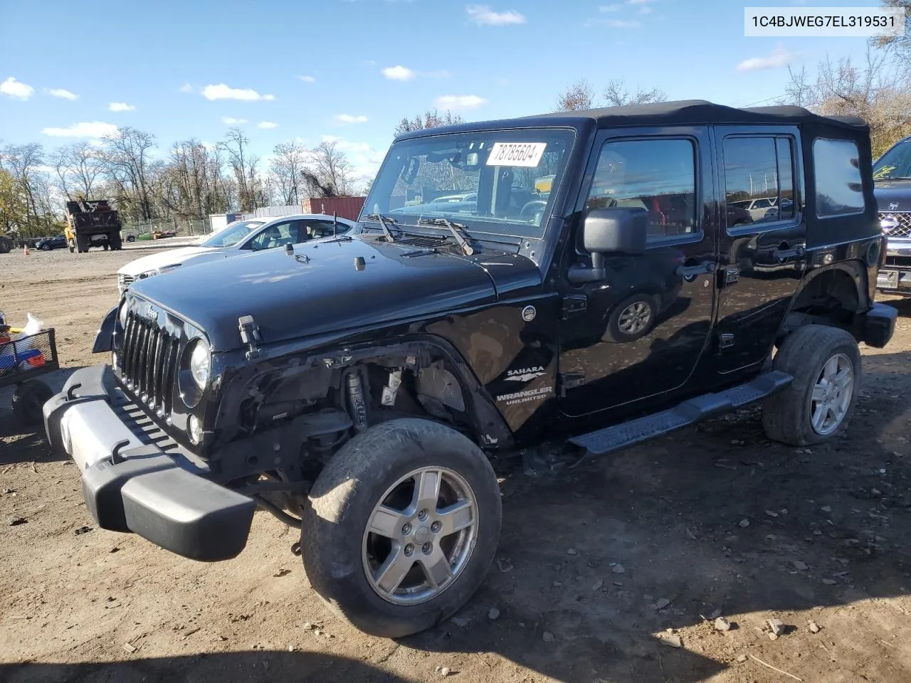 1C4BJWEG7EL319531 2014 Jeep Wrangler Unlimited Sahara