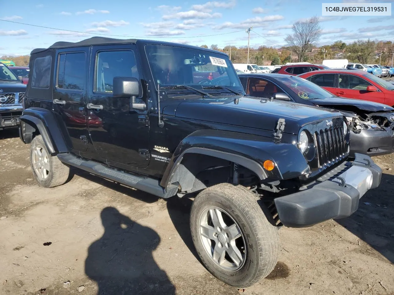 1C4BJWEG7EL319531 2014 Jeep Wrangler Unlimited Sahara