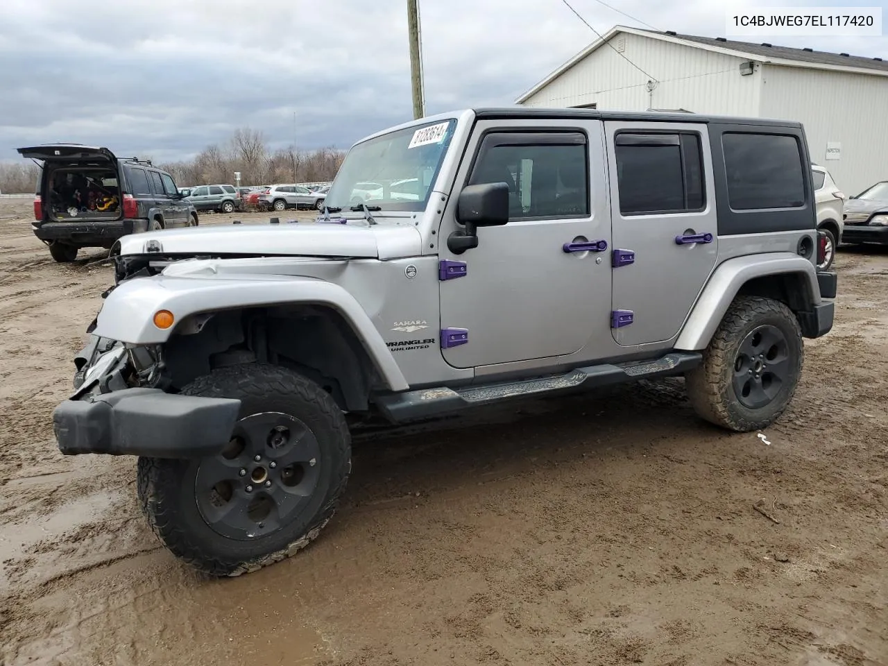 2014 Jeep Wrangler Unlimited Sahara VIN: 1C4BJWEG7EL117420 Lot: 81283614