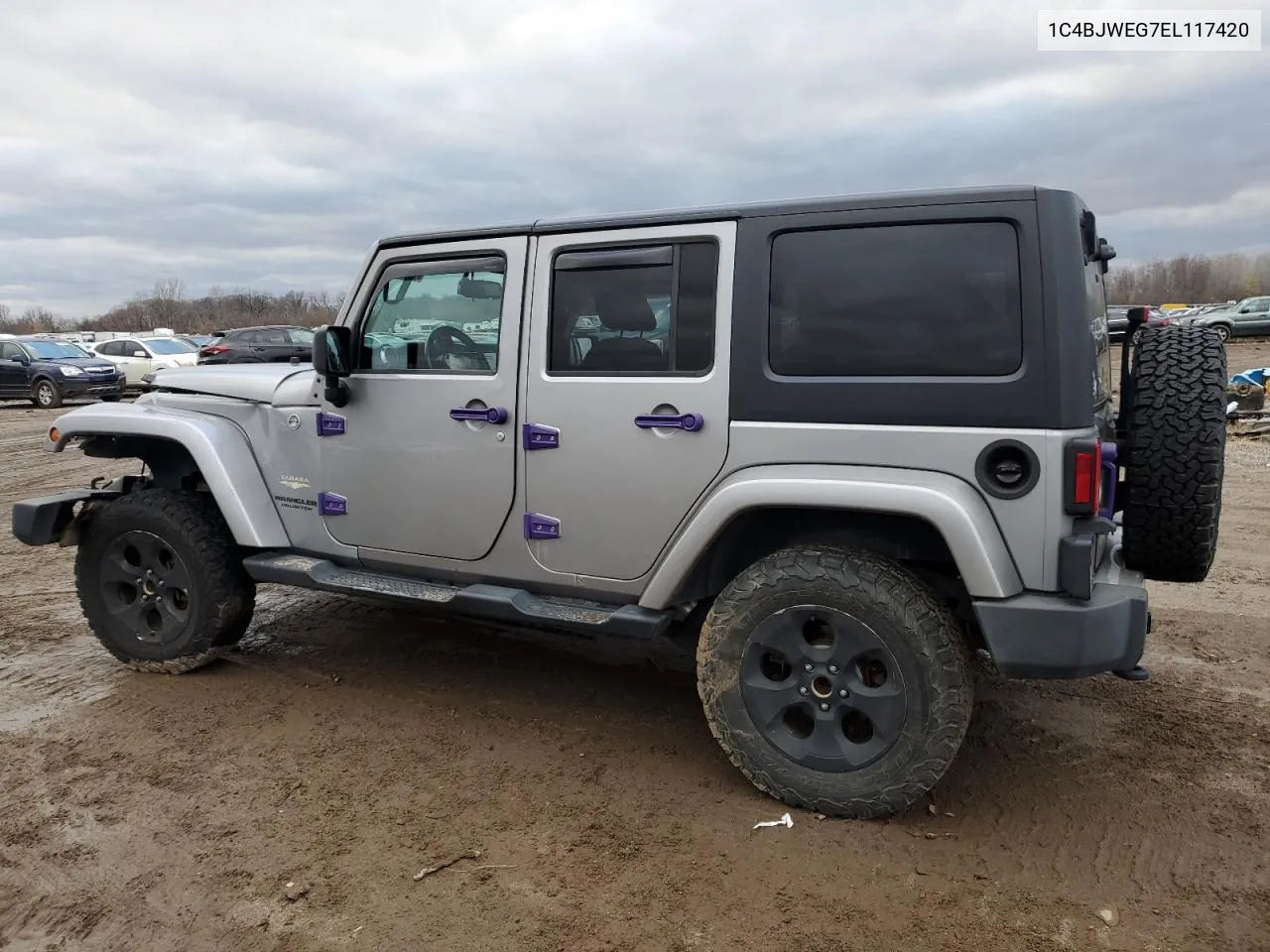 2014 Jeep Wrangler Unlimited Sahara VIN: 1C4BJWEG7EL117420 Lot: 81283614