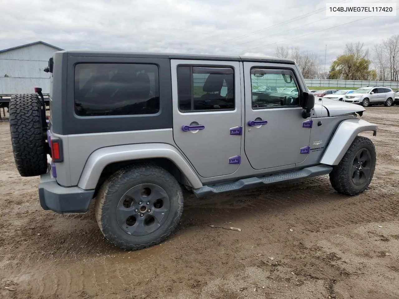 2014 Jeep Wrangler Unlimited Sahara VIN: 1C4BJWEG7EL117420 Lot: 81283614