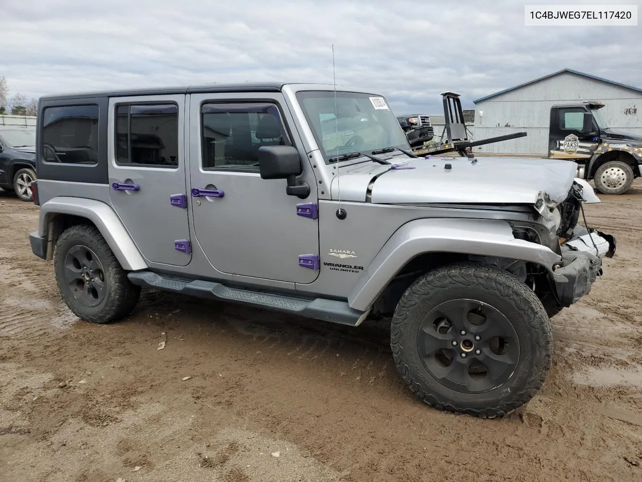 2014 Jeep Wrangler Unlimited Sahara VIN: 1C4BJWEG7EL117420 Lot: 81283614