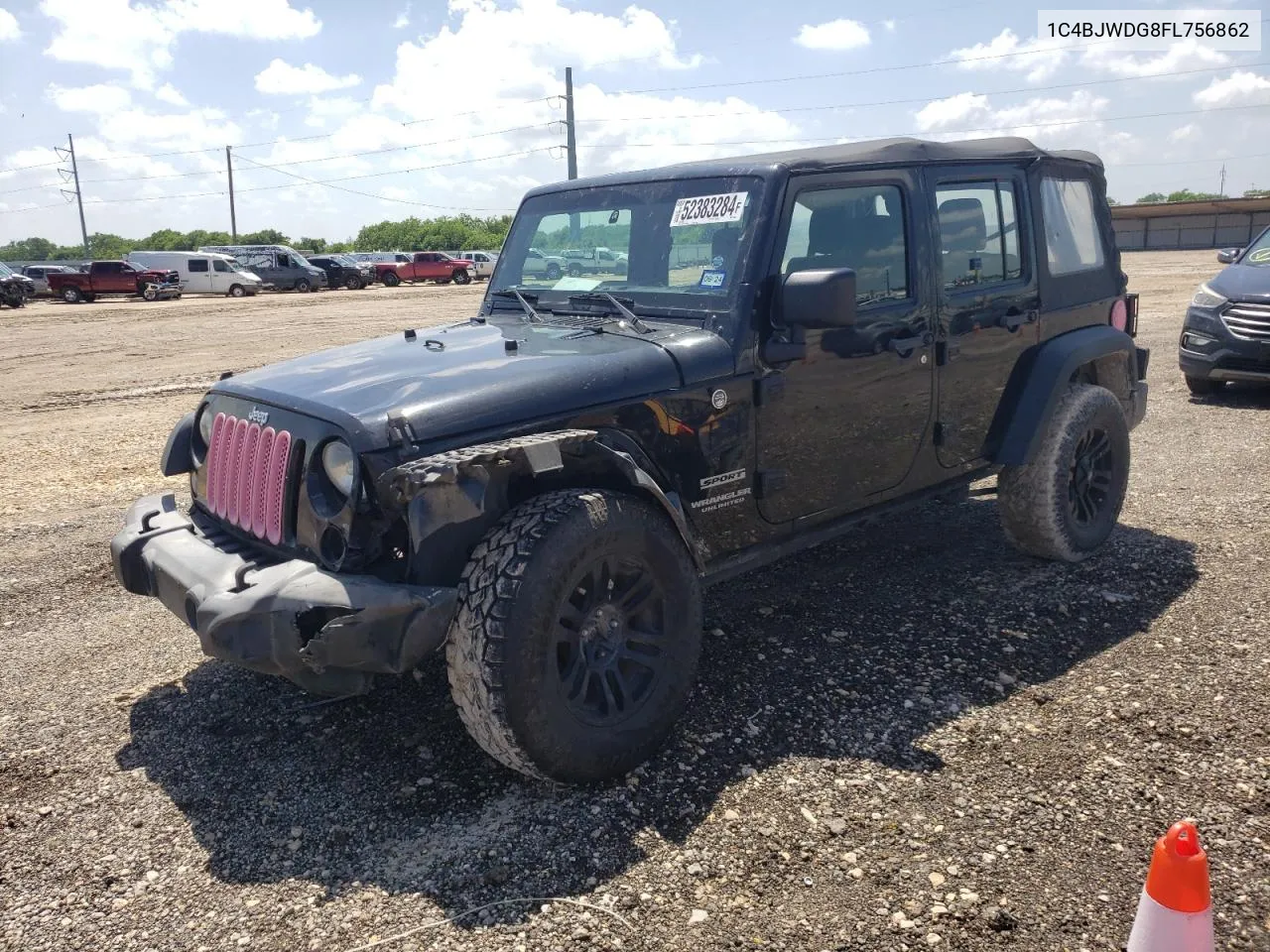 2015 Jeep Wrangler Unlimited Sport VIN: 1C4BJWDG8FL756862 Lot: 52383284