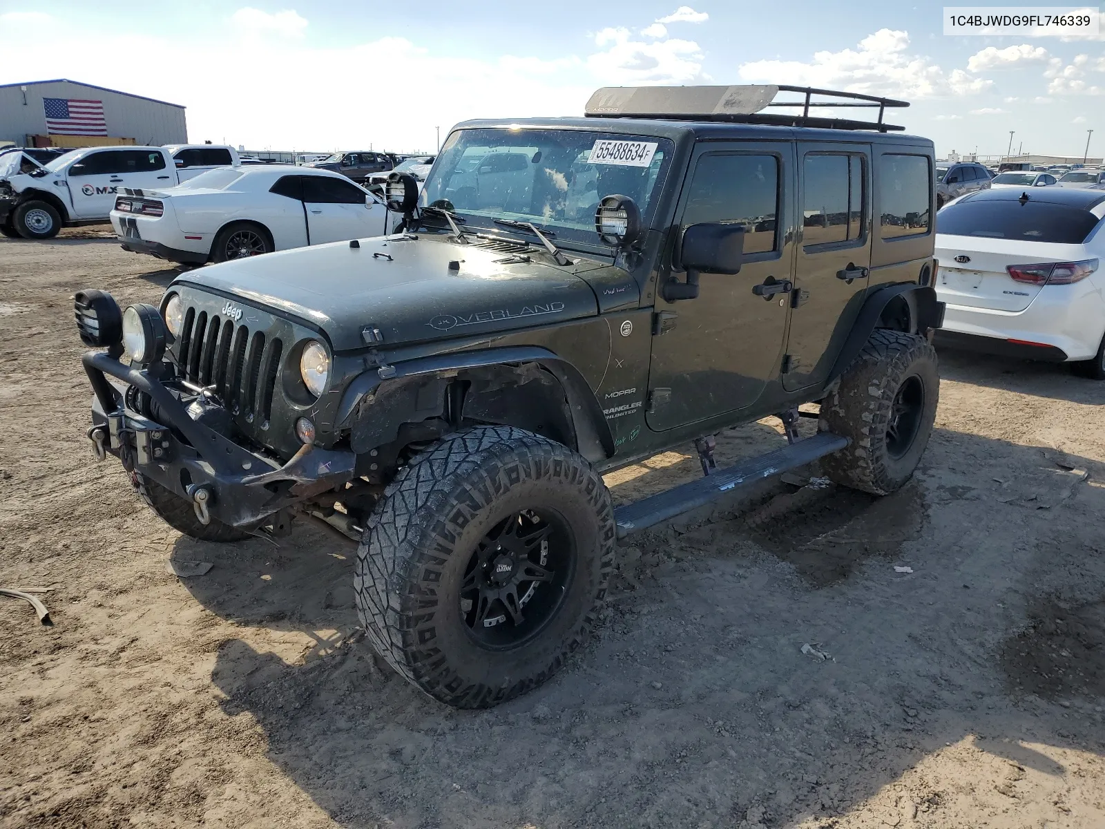 2015 Jeep Wrangler Unlimited Sport VIN: 1C4BJWDG9FL746339 Lot: 55488634