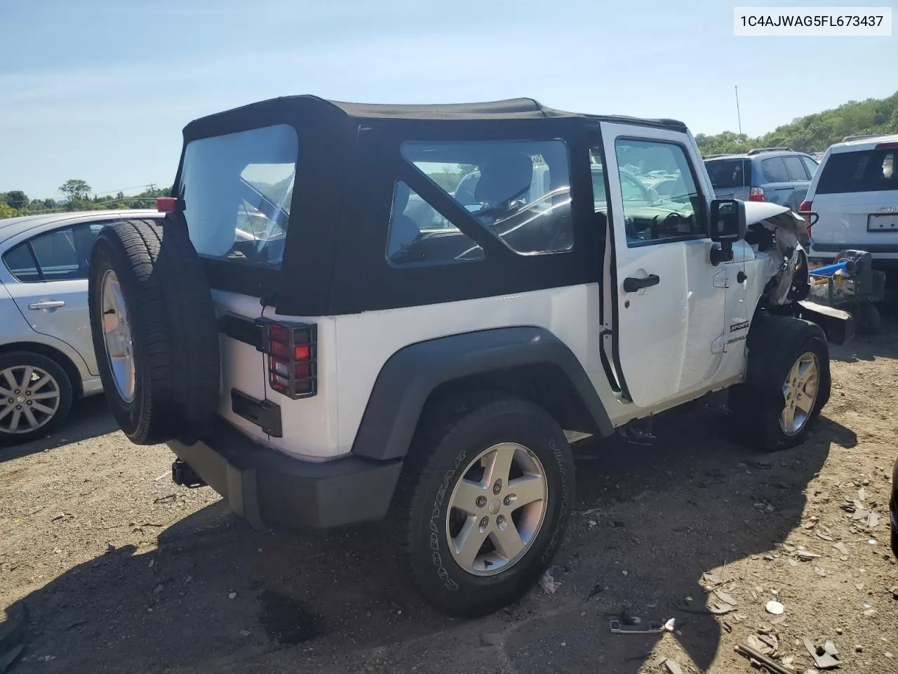 2015 Jeep Wrangler Sport VIN: 1C4AJWAG5FL673437 Lot: 60345334