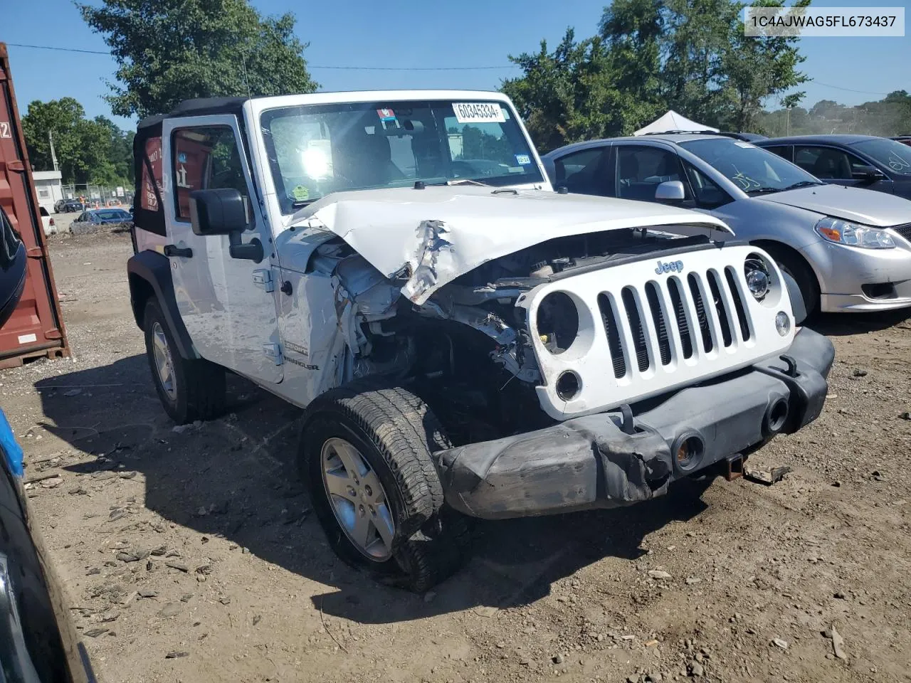 2015 Jeep Wrangler Sport VIN: 1C4AJWAG5FL673437 Lot: 60345334