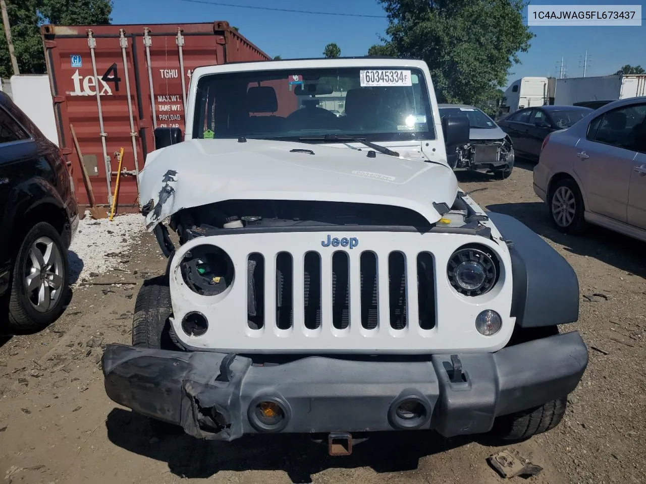 2015 Jeep Wrangler Sport VIN: 1C4AJWAG5FL673437 Lot: 60345334