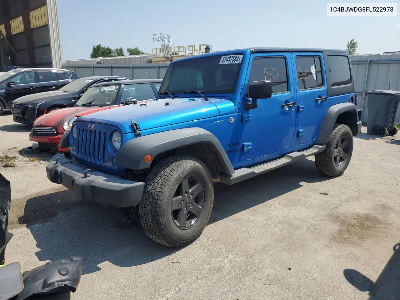 2015 Jeep Wrangler Unlimited Sport VIN: 1C4BJWDG8FL522978 Lot: 62437584