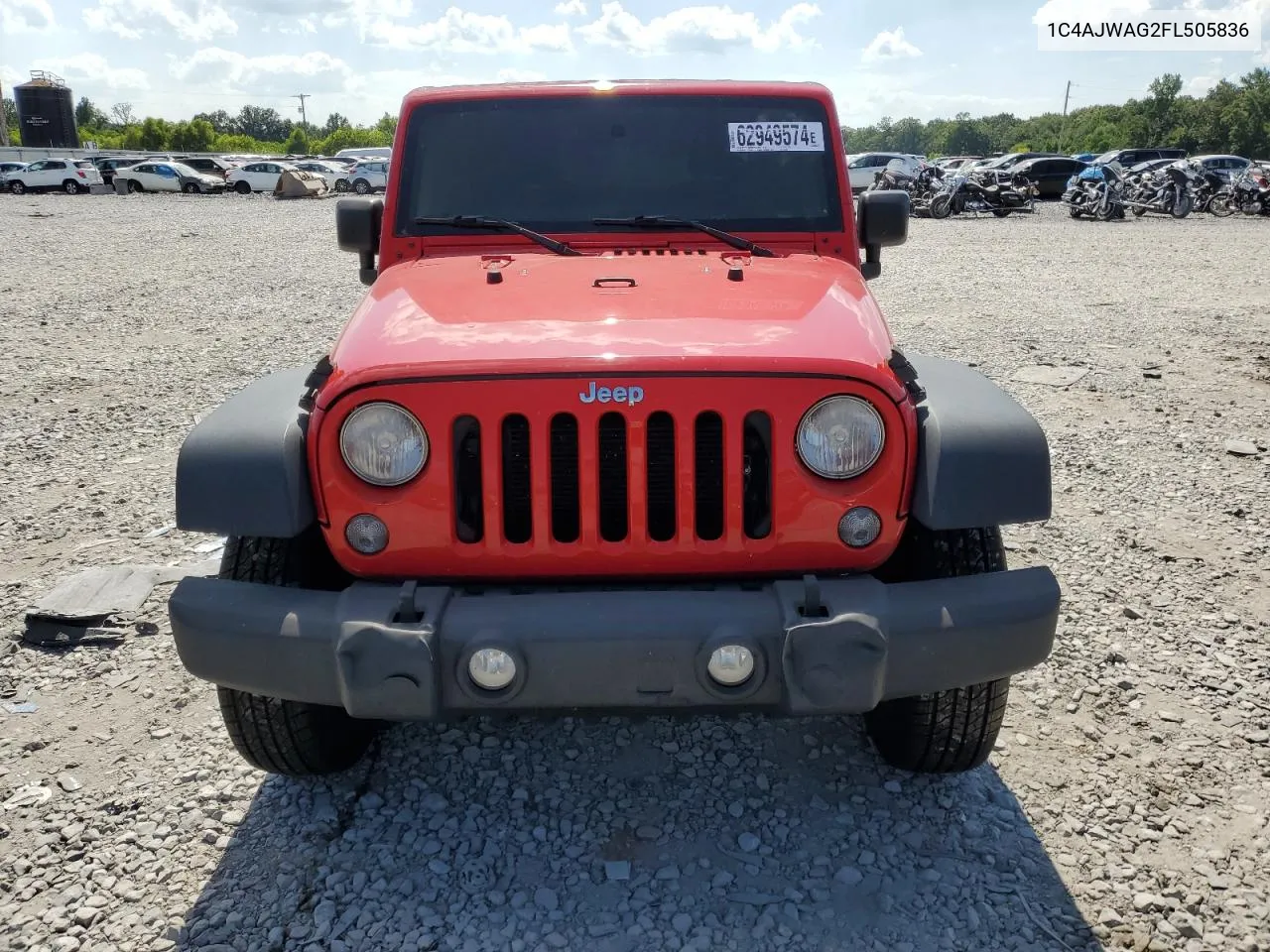 1C4AJWAG2FL505836 2015 Jeep Wrangler Sport