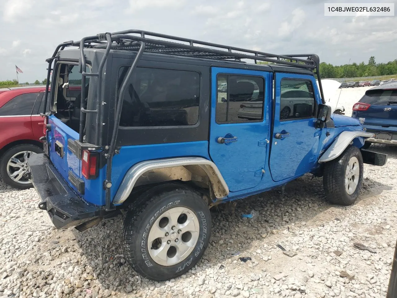 2015 Jeep Wrangler Unlimited Sahara VIN: 1C4BJWEG2FL632486 Lot: 64382274