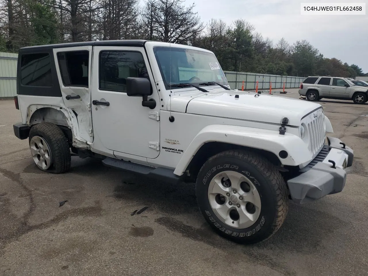 2015 Jeep Wrangler Unlimited Sahara VIN: 1C4HJWEG1FL662458 Lot: 64390094