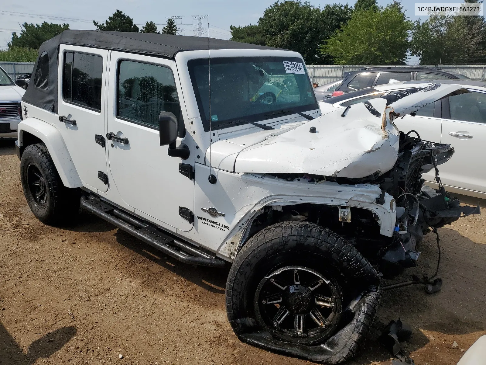 2015 Jeep Wrangler Unlimited Sport VIN: 1C4BJWDGXFL563273 Lot: 66103244