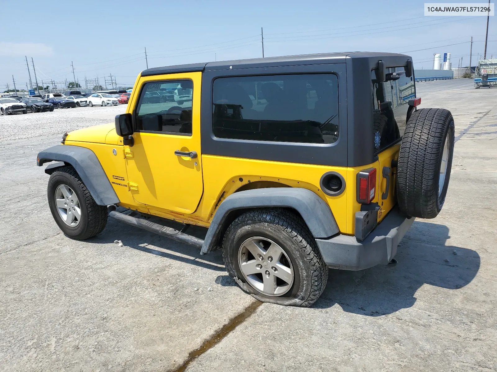 2015 Jeep Wrangler Sport VIN: 1C4AJWAG7FL571296 Lot: 66436444