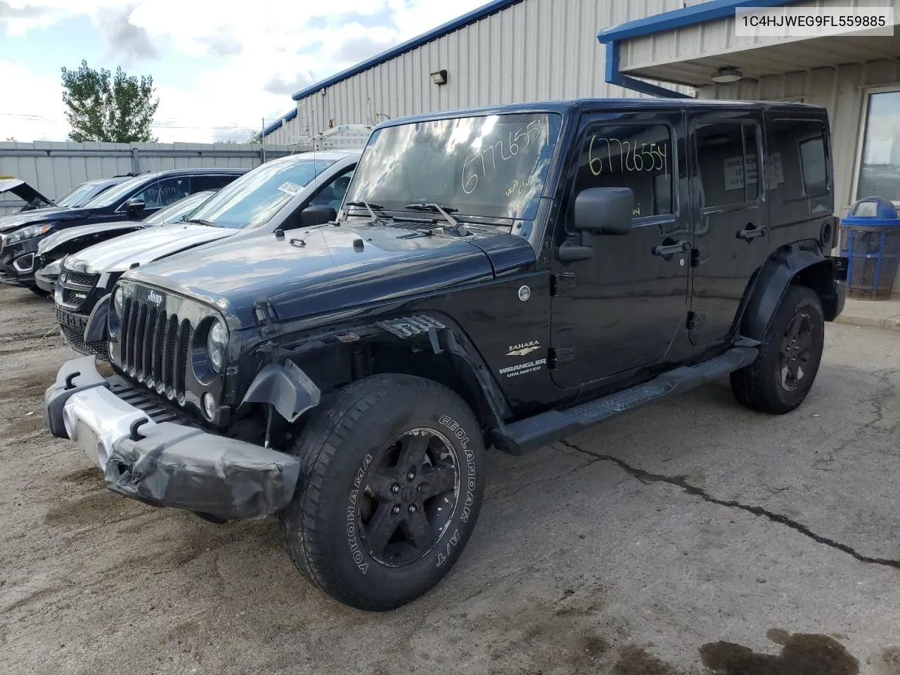 1C4HJWEG9FL559885 2015 Jeep Wrangler Unlimited Sahara