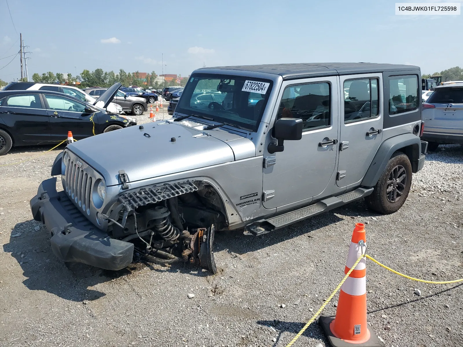 2015 Jeep Wrangler Unlimited Sport VIN: 1C4BJWKG1FL725598 Lot: 67822504