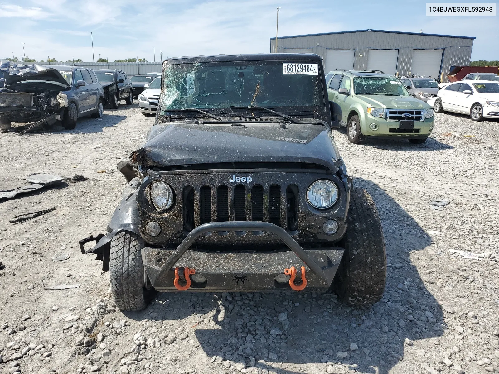 2015 Jeep Wrangler Unlimited Sahara VIN: 1C4BJWEGXFL592948 Lot: 68129484