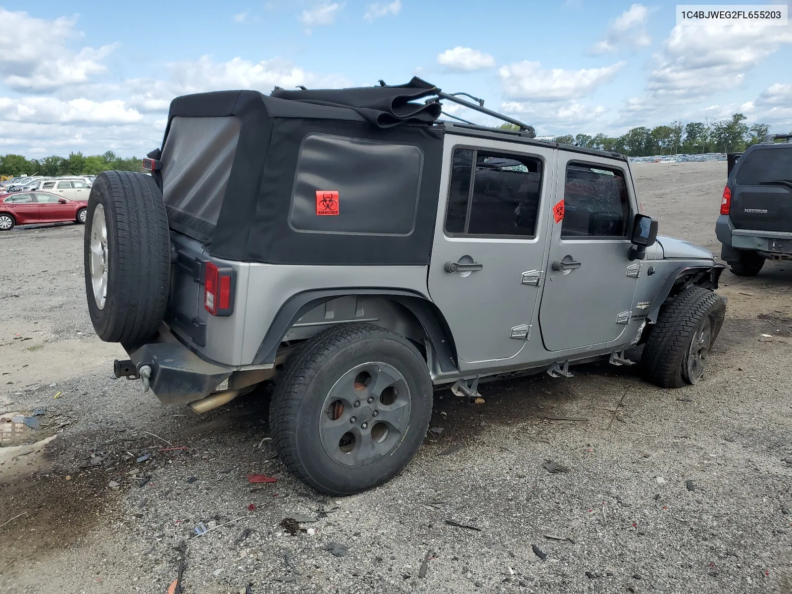 2015 Jeep Wrangler Unlimited Sahara VIN: 1C4BJWEG2FL655203 Lot: 68180454