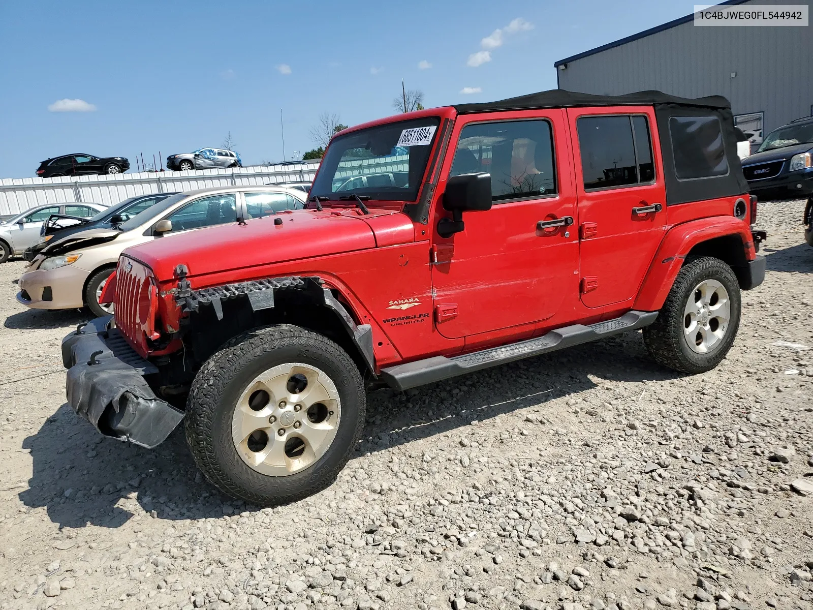 2015 Jeep Wrangler Unlimited Sahara VIN: 1C4BJWEG0FL544942 Lot: 68511804