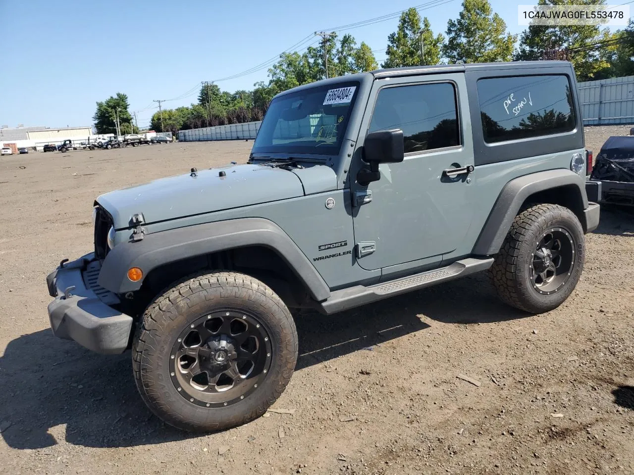 2015 Jeep Wrangler Sport VIN: 1C4AJWAG0FL553478 Lot: 68604804