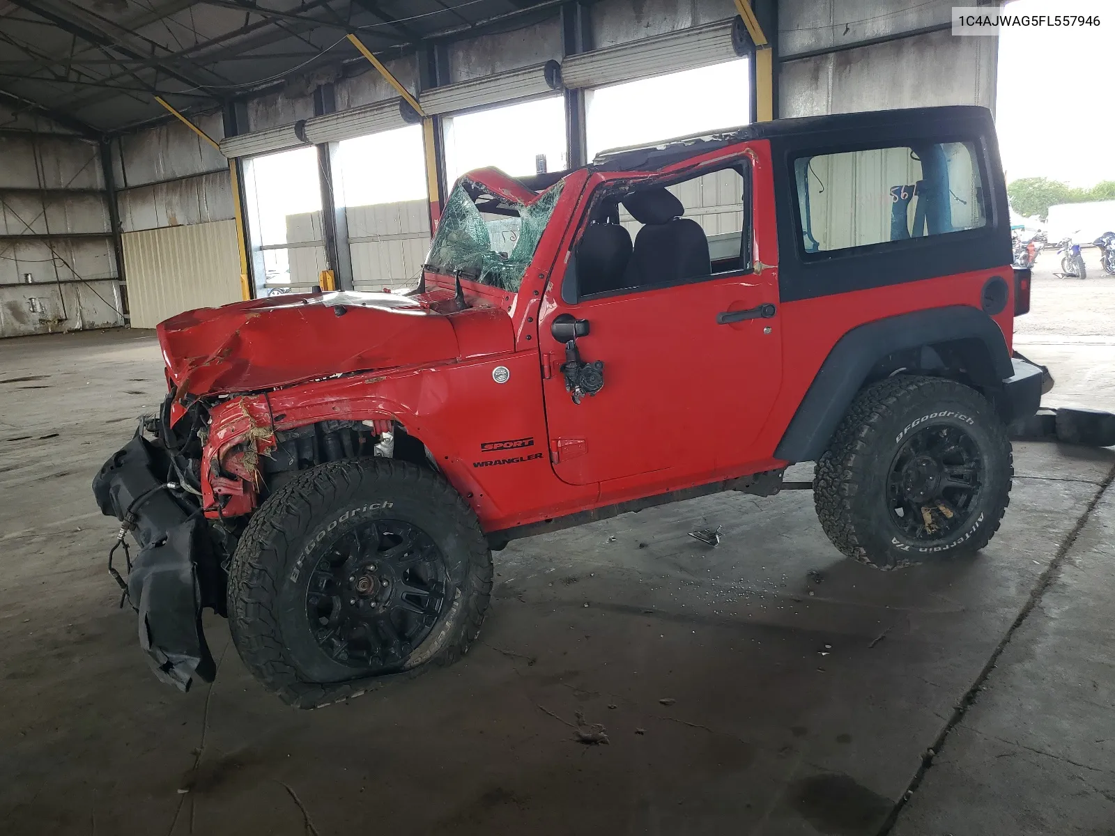 2015 Jeep Wrangler Sport VIN: 1C4AJWAG5FL557946 Lot: 68736804